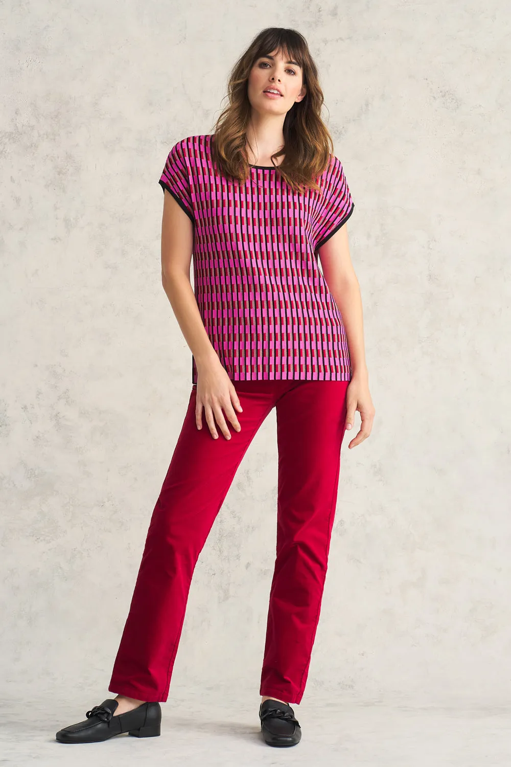 Geo Jacquard Knit Top