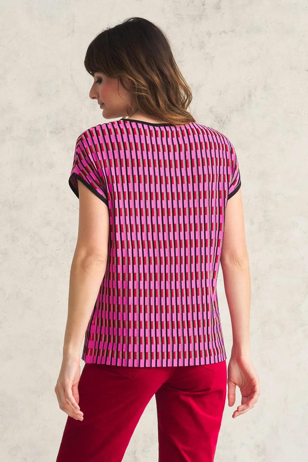Geo Jacquard Knit Top