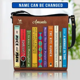 I Read Banned Books Leather Brown Bucket Bag Book Lovers Gift LBM01