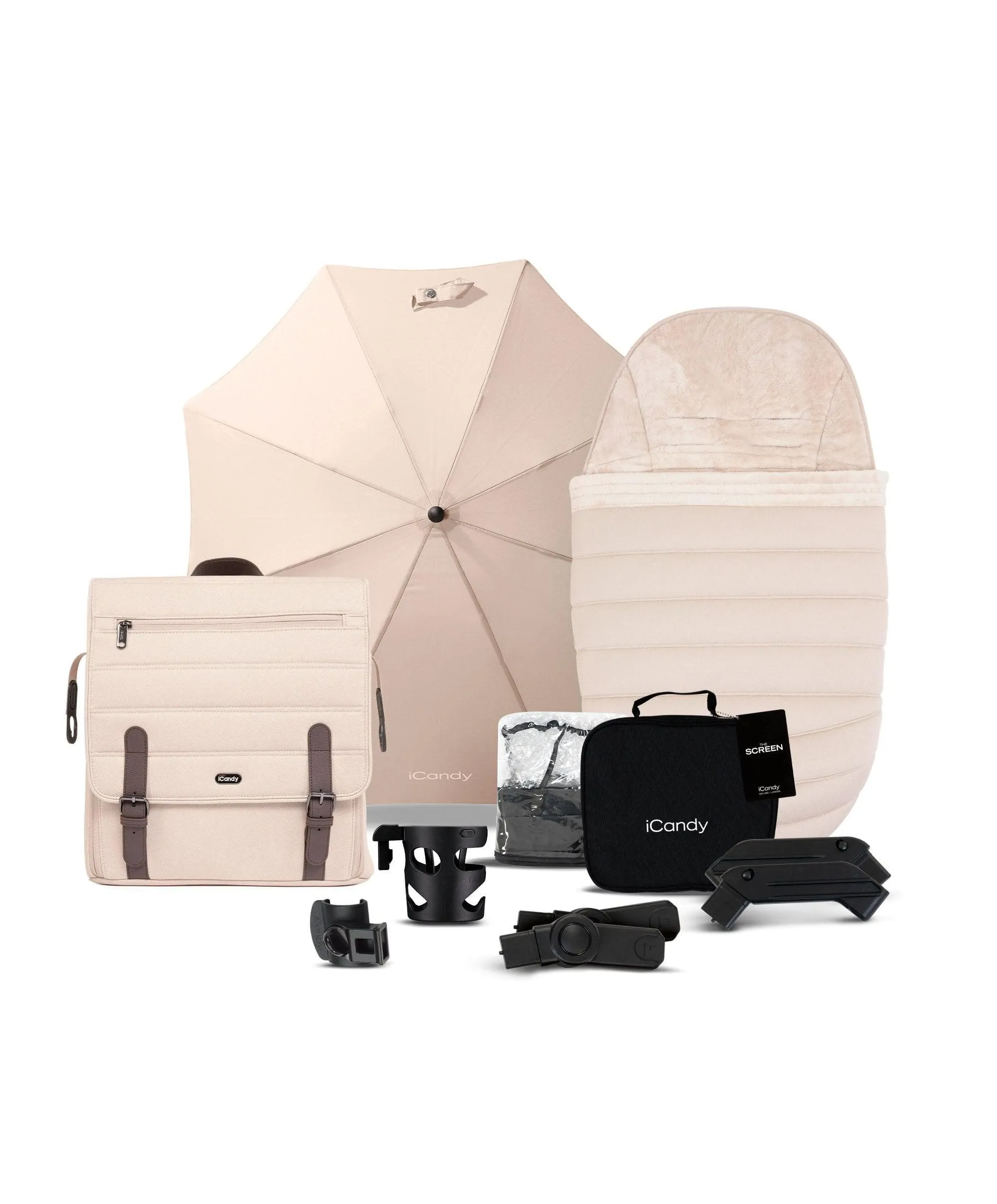 iCandy Peach 7 Complete Pushchair Bundle with Cocoon Car Seat - Biscotti/Black