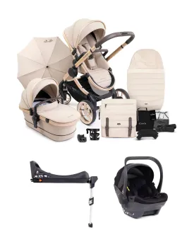 iCandy Peach 7 Complete Pushchair Bundle with Cocoon Car Seat - Biscotti/Black