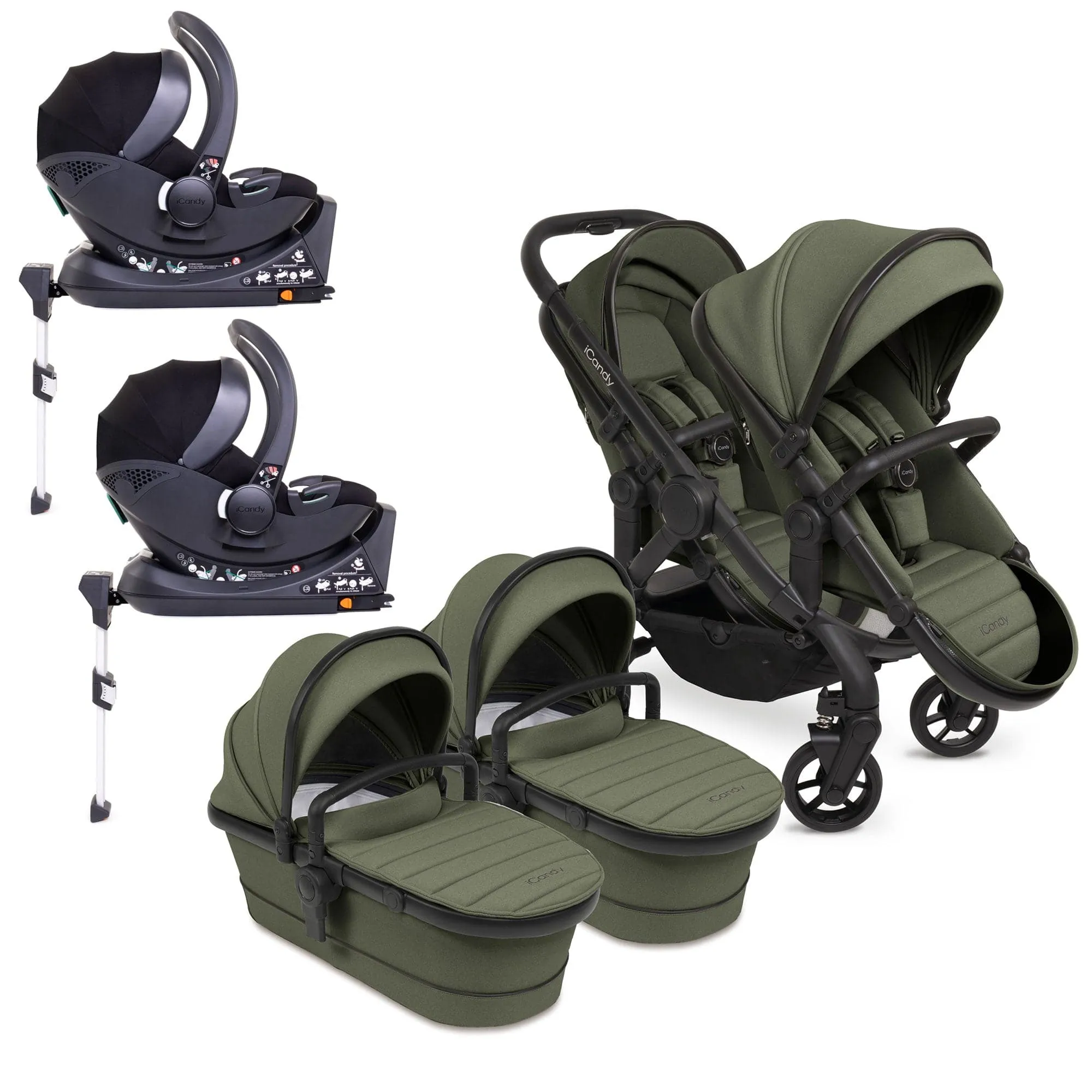 iCandy Peach 7 Twin Cocoon Bundle in Ivy