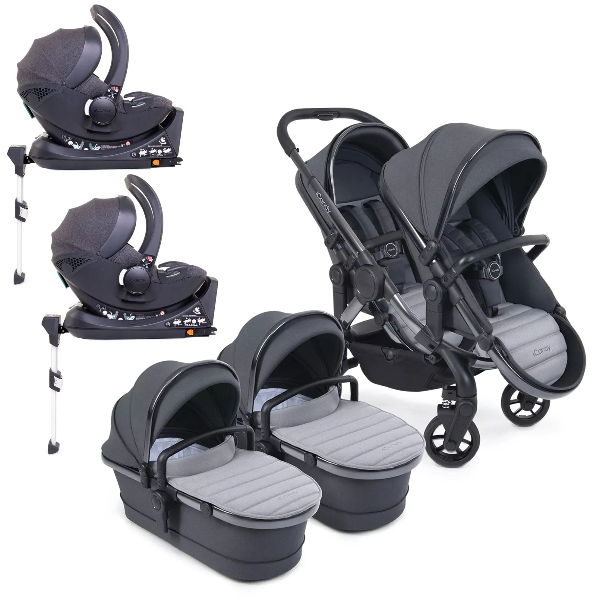 iCandy Peach 7 Twin Cocoon Bundle in Truffle