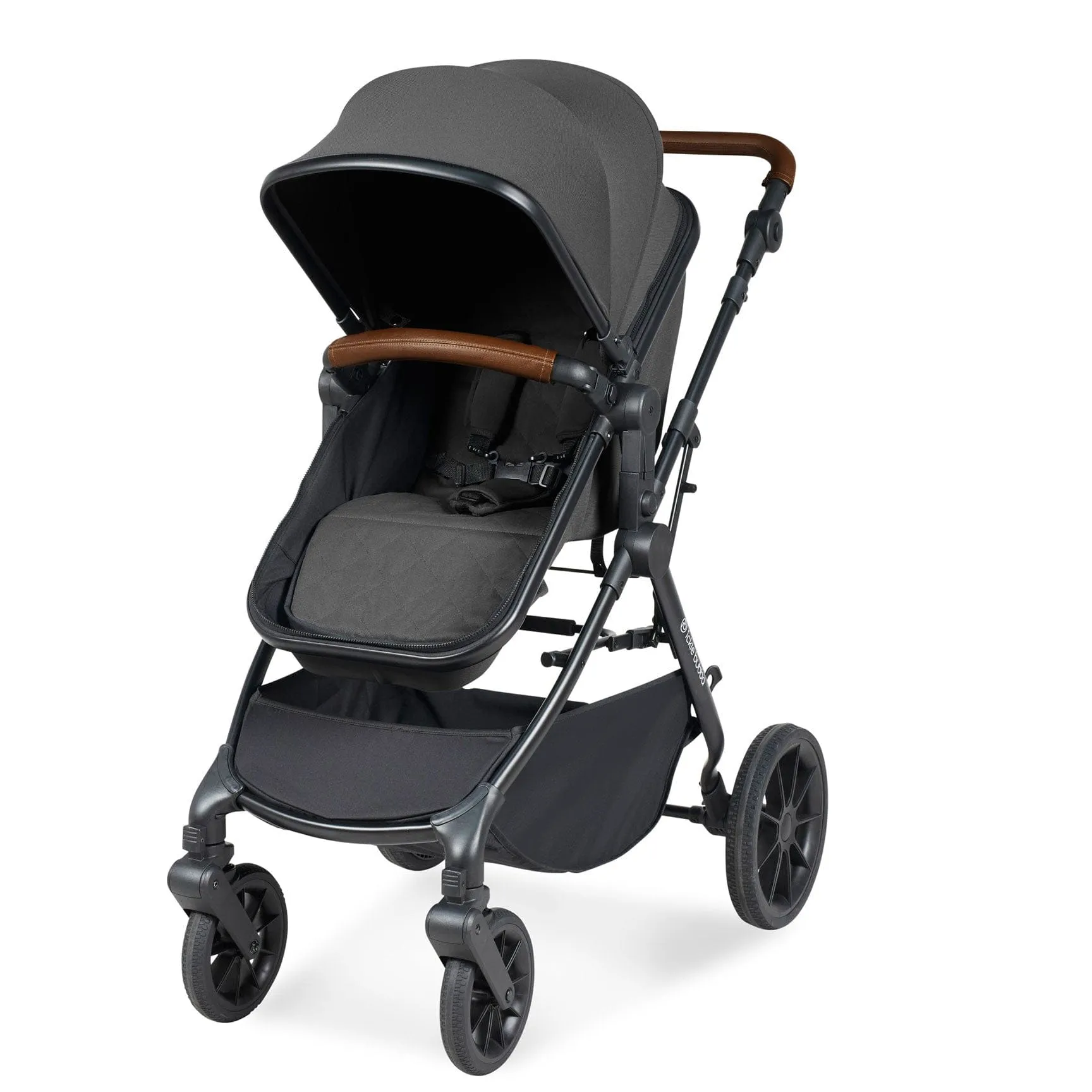 Ickle Bubba Cosmo All-in-One I-Size Travel System with Isofix Base in Black/Graphite Grey