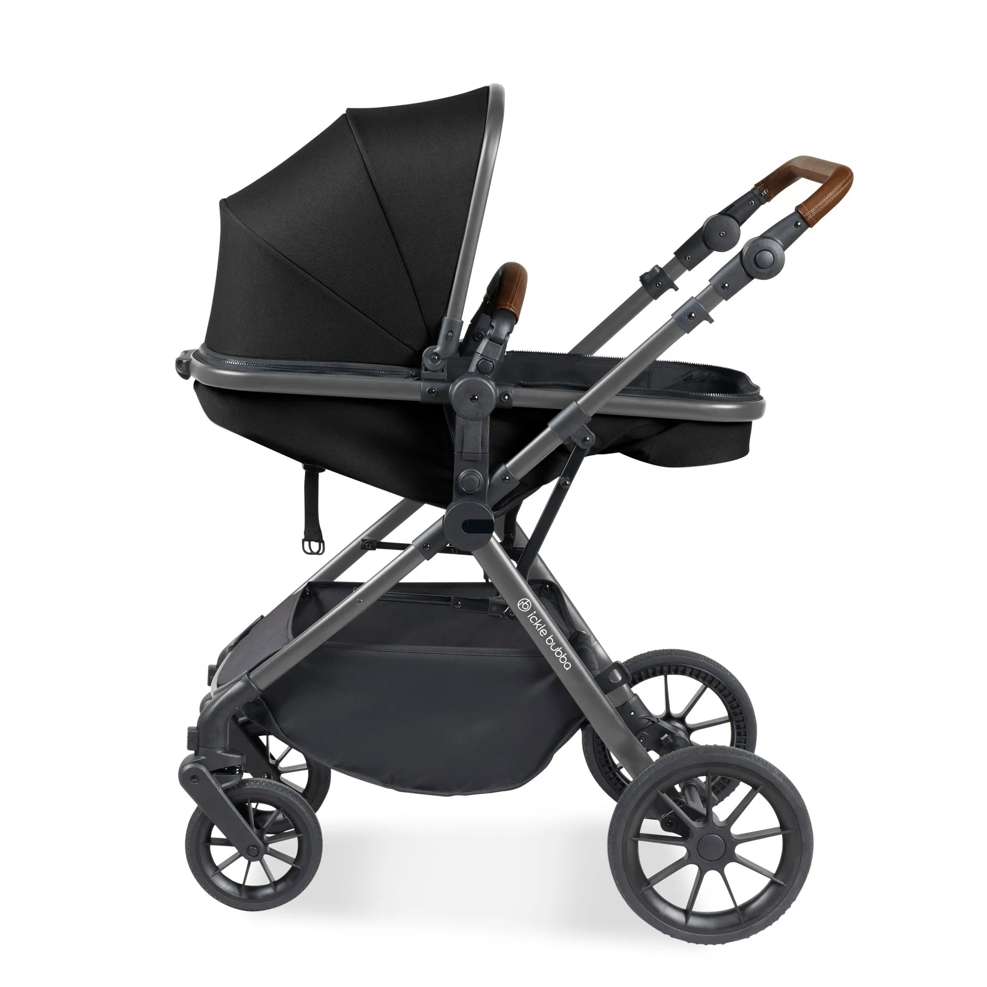 Ickle Bubba Cosmo All-in-One I-Size Travel System With Isofix Base (Stratus) Black