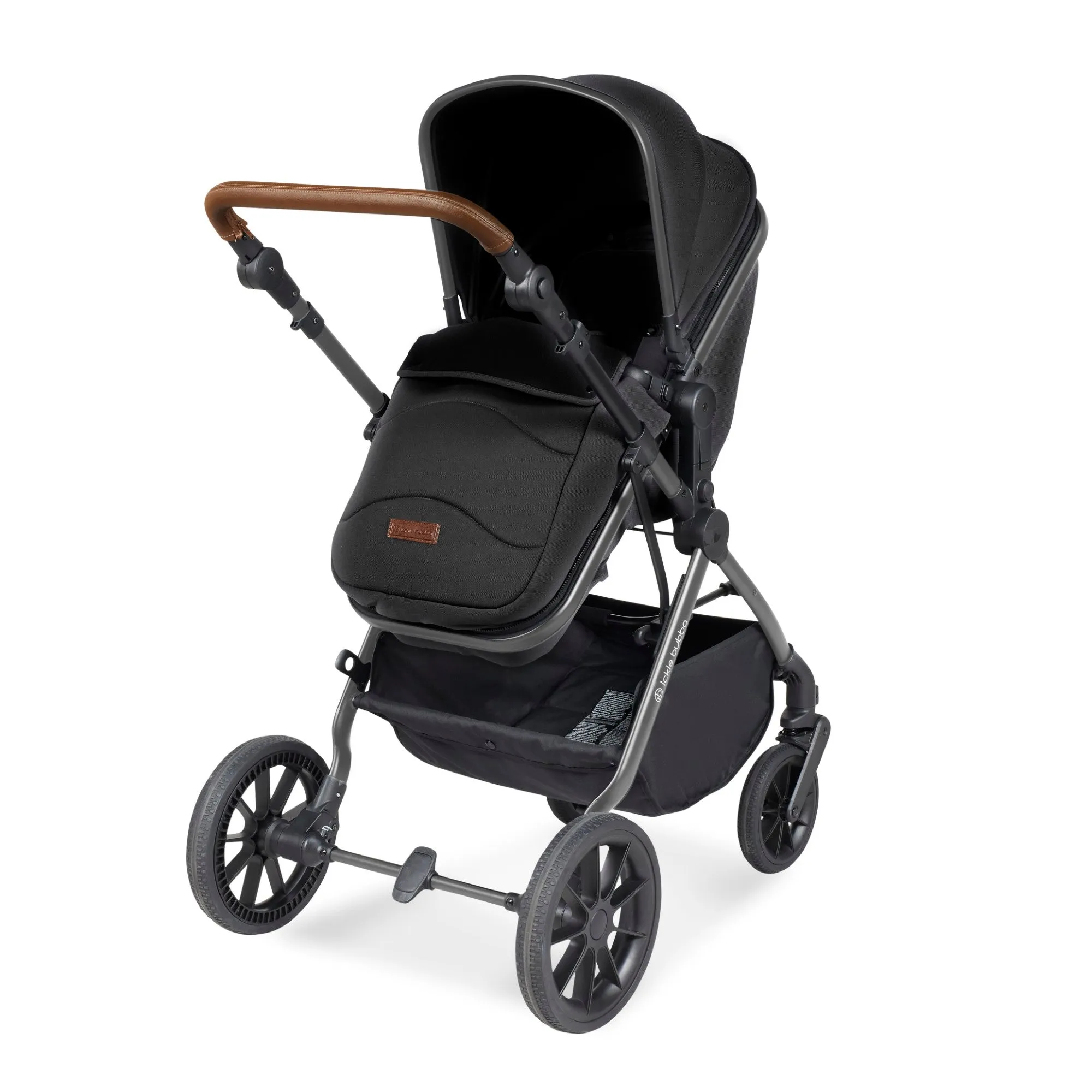 Ickle Bubba Cosmo All-in-One I-Size Travel System With Isofix Base (Stratus) Black