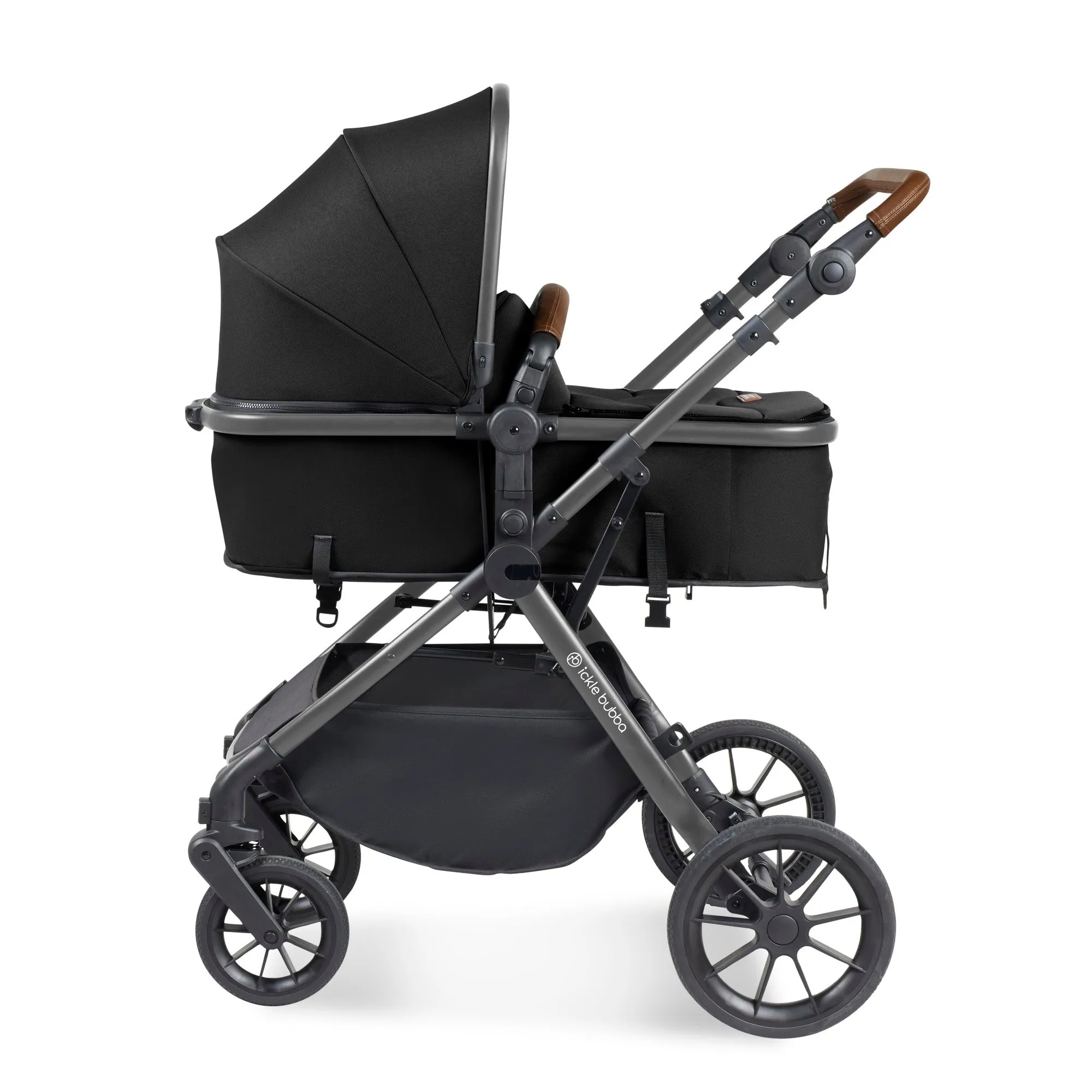 Ickle Bubba Cosmo All-in-One I-Size Travel System With Isofix Base (Stratus) Black