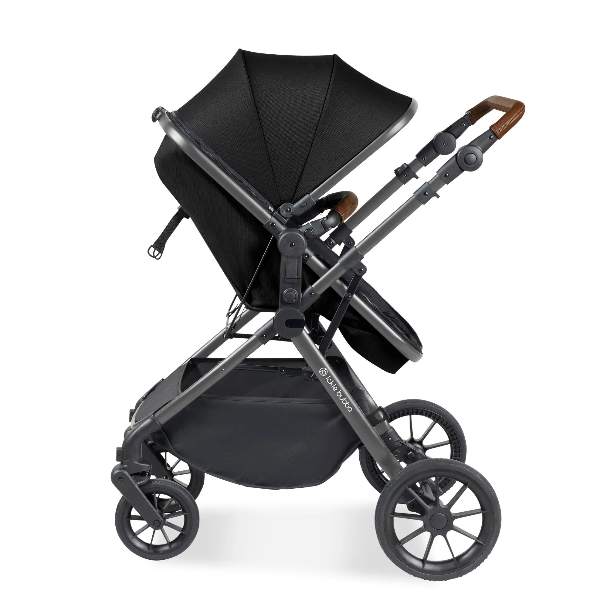 Ickle Bubba Cosmo All-in-One I-Size Travel System With Isofix Base (Stratus) Black