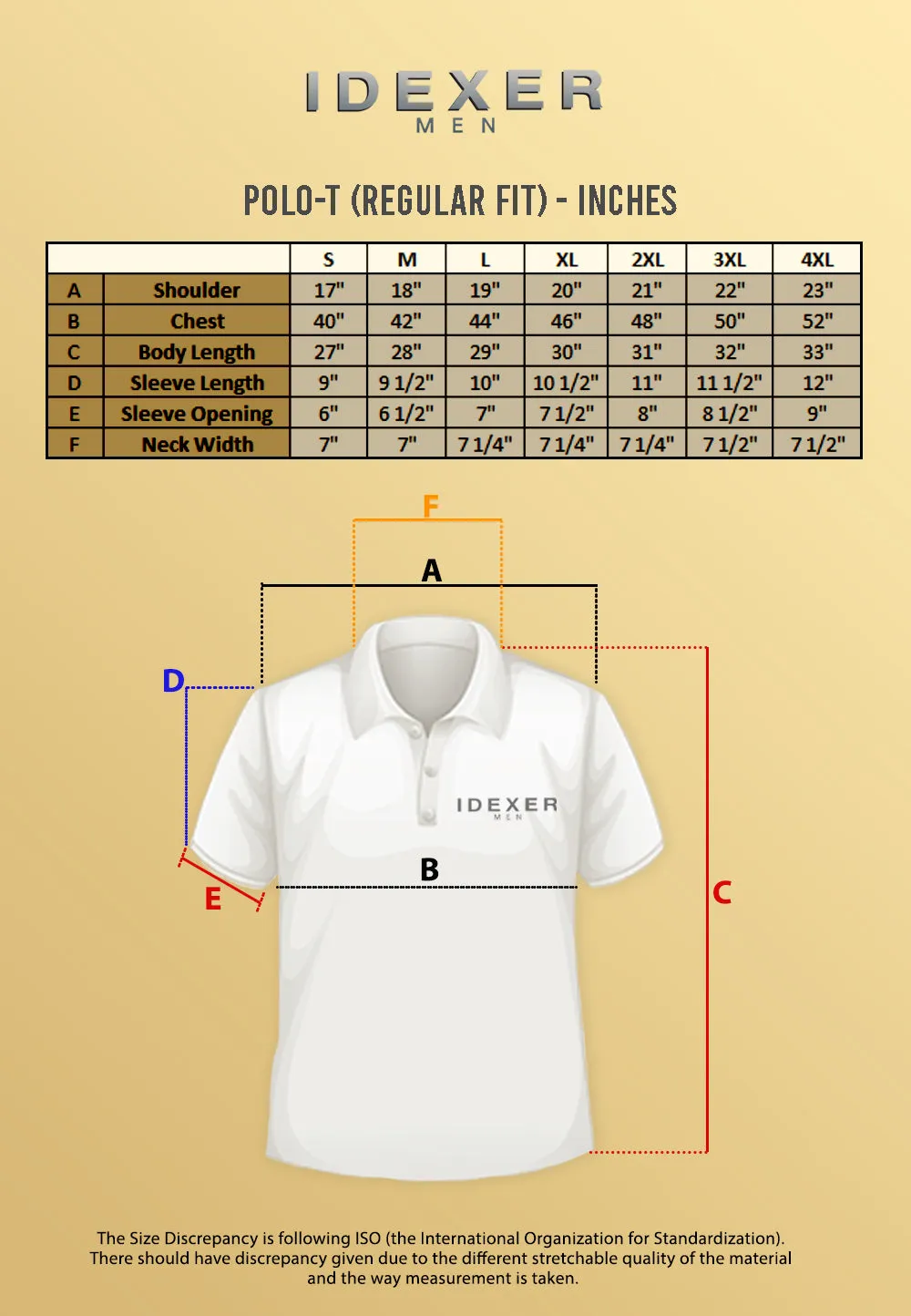 IDEXER MENS POLO T-SHIRT [REGULAR FIT] ID0250/ID0251