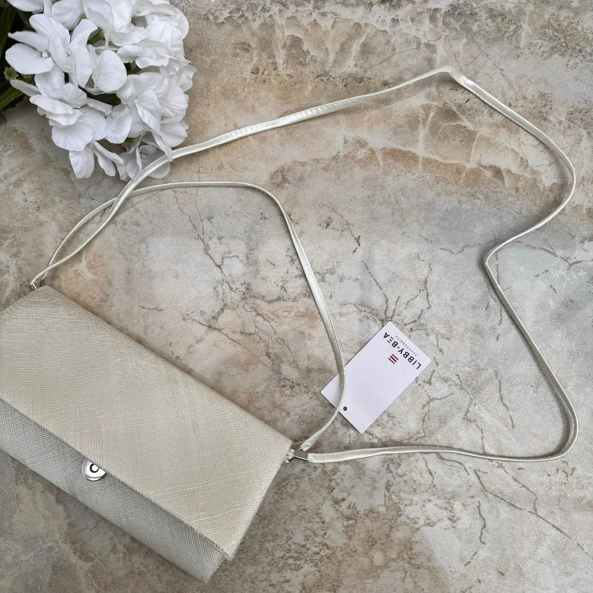 JBees JB18/094 Ivory Sinamay Clutch Wedding Bag