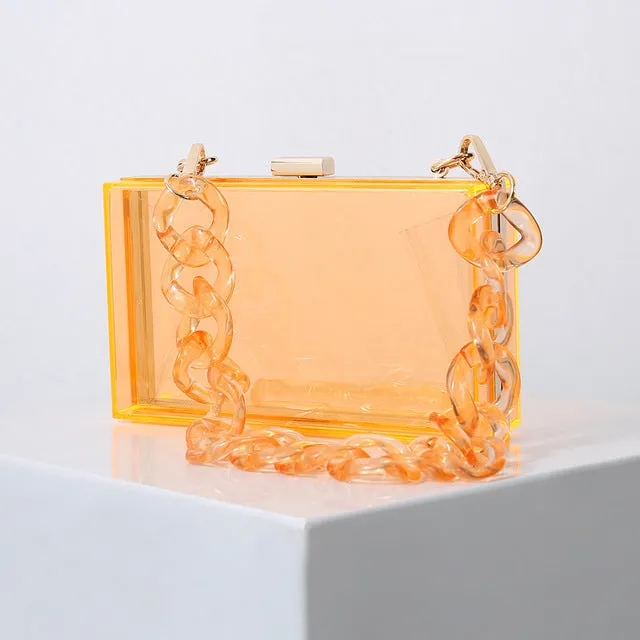 Jellybean Chain Clutch Handbag