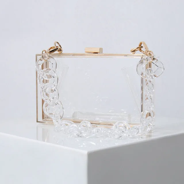 Jellybean Chain Clutch Handbag