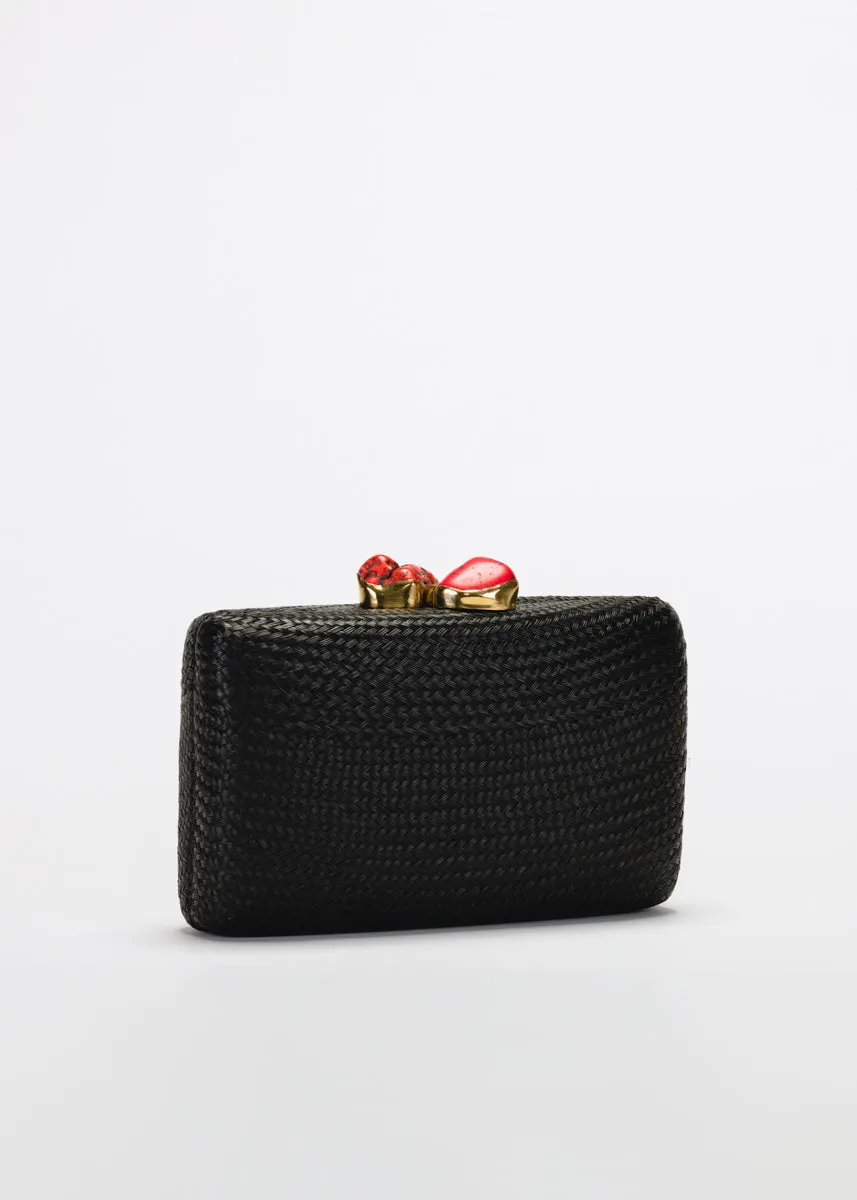 Jen clutch with red stone