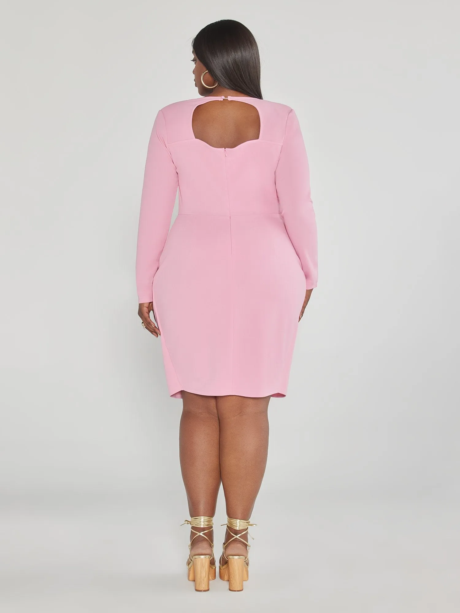 Jenna Tie Front Faux Wrap Dress