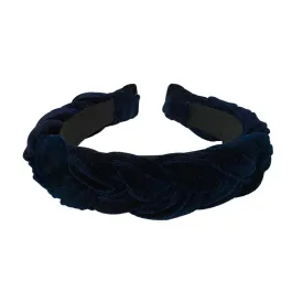 Knotty Headband in Midnight Blue Velvet