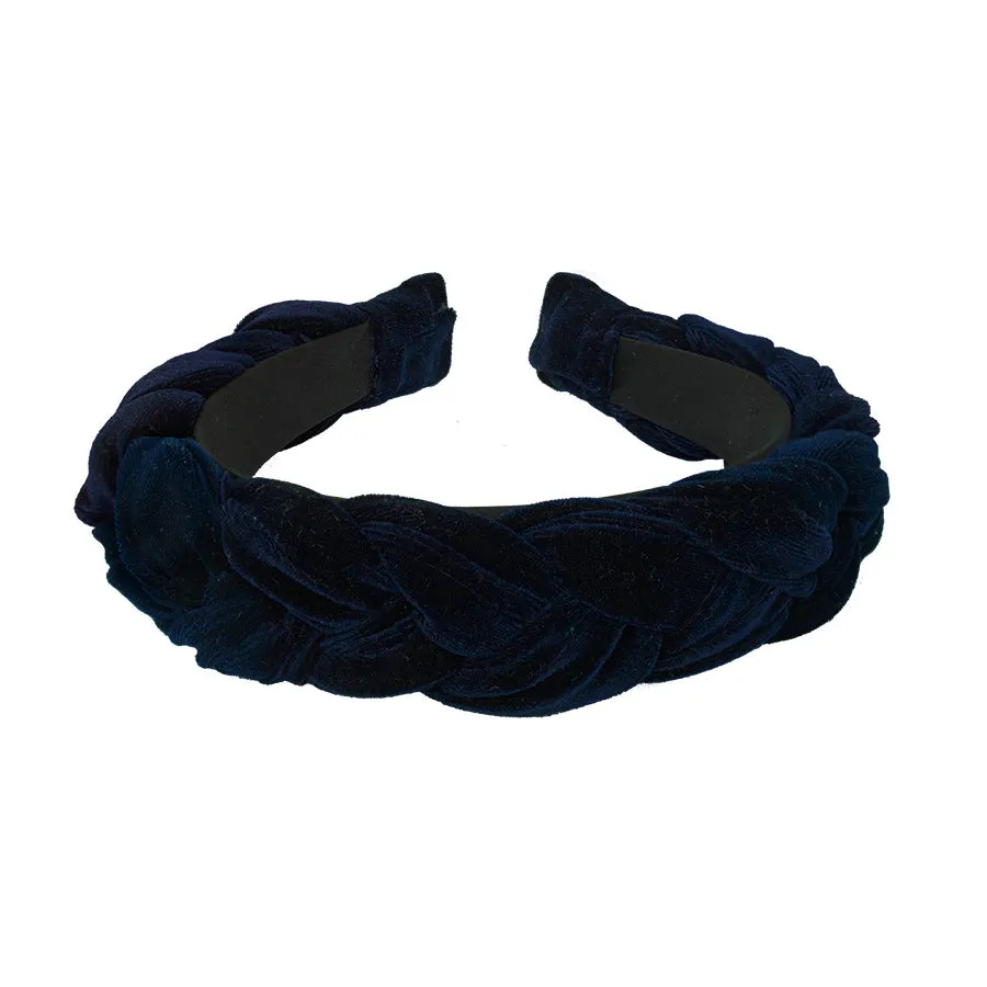 Knotty Headband in Midnight Blue Velvet