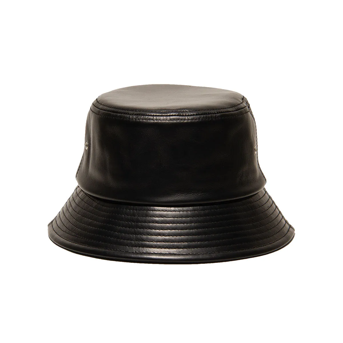 LEATHER HAT - Black