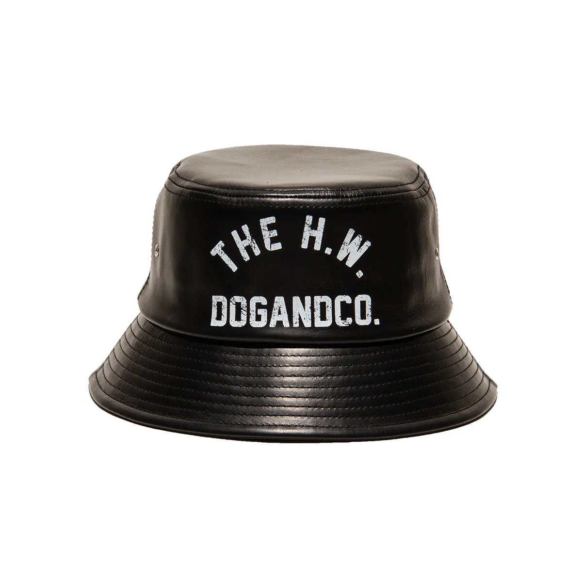 LEATHER HAT - Black