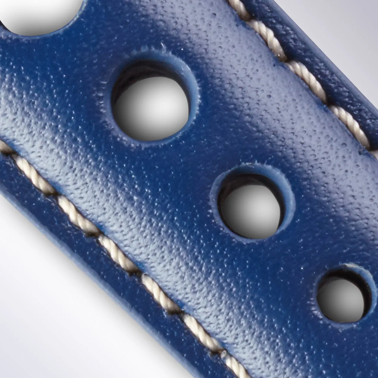 Leather Strap - Blue/White - Bremont Jaguar