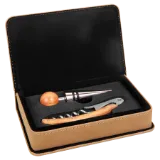 Leatherette 2-Piece Wine Tool Set