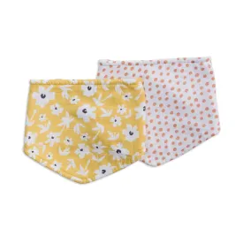 Lulujo Bandana Bibs - Wildflower & Dots 2pk