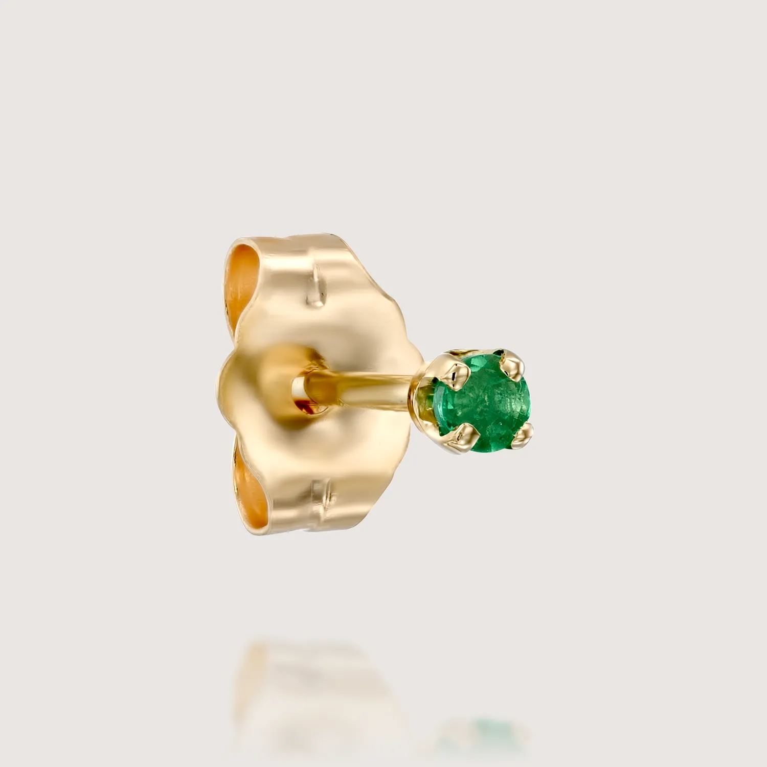 Martina Gold Earring 2mm Emerald