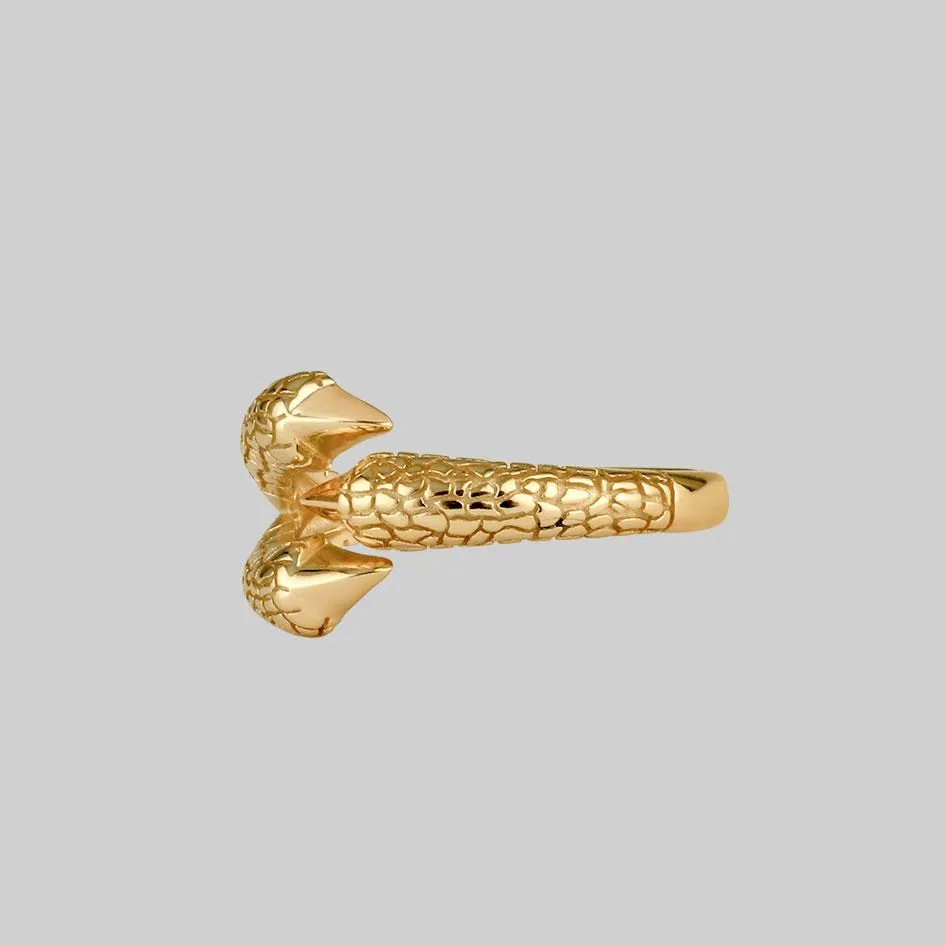 MERCY. Eagle Claw Gold Wrap Ring