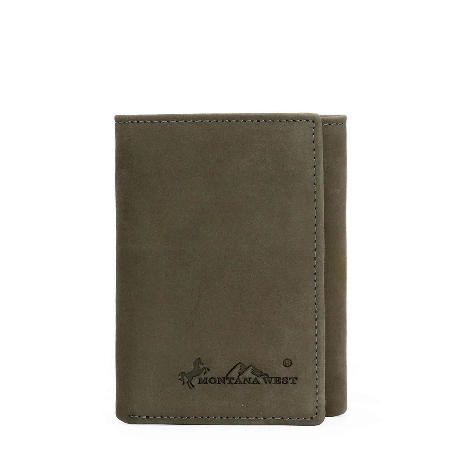 Montana West Genuine Leather Men's Tri-Fold Wallet