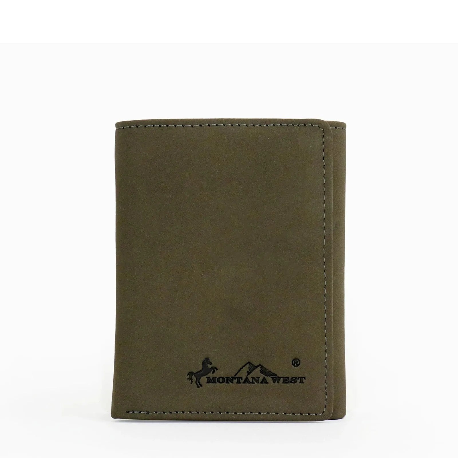 Montana West Genuine Leather Men's Tri-Fold Wallet