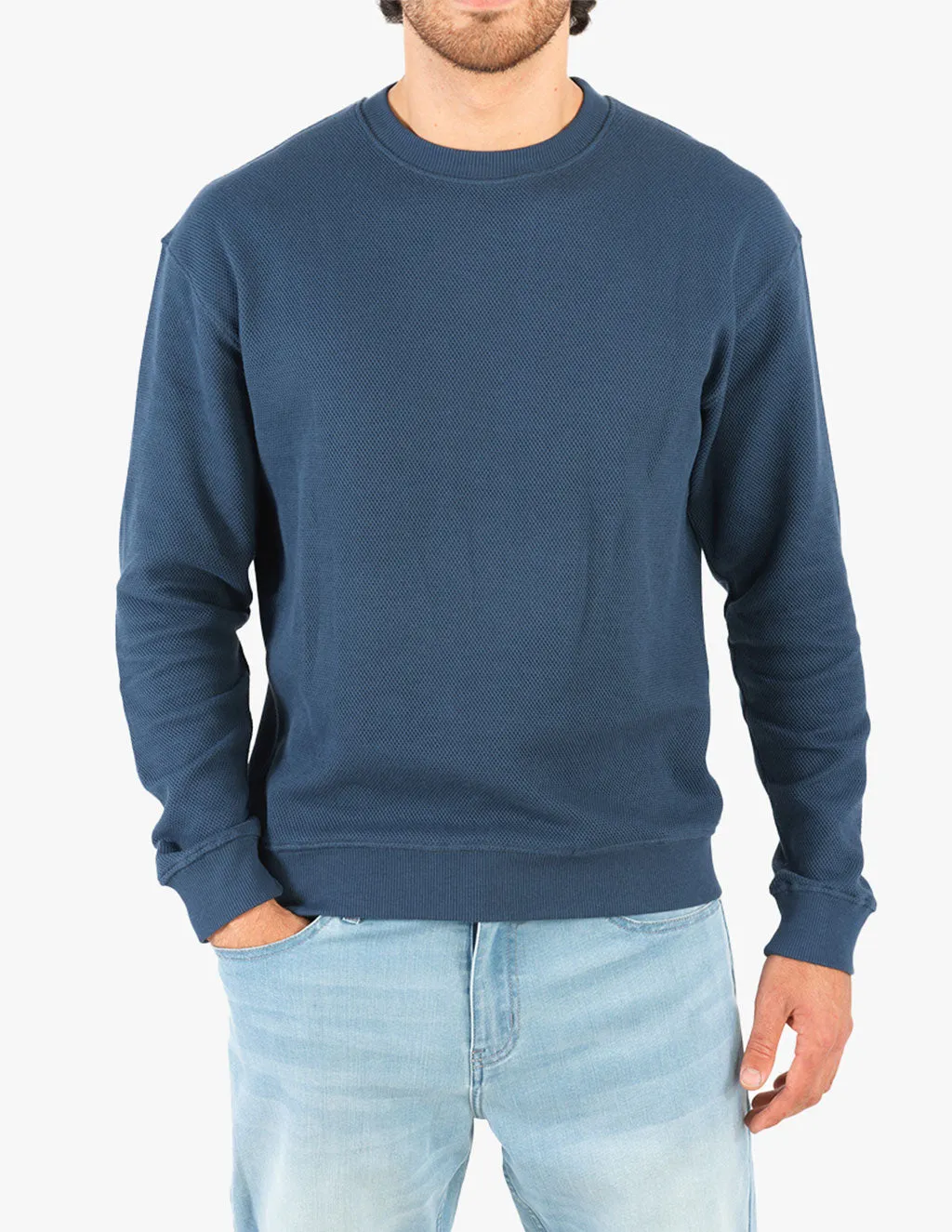 NAVY PIQUE CREW
