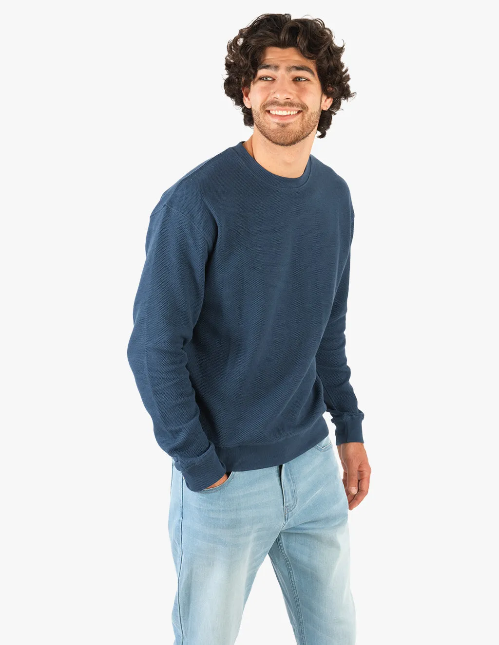 NAVY PIQUE CREW
