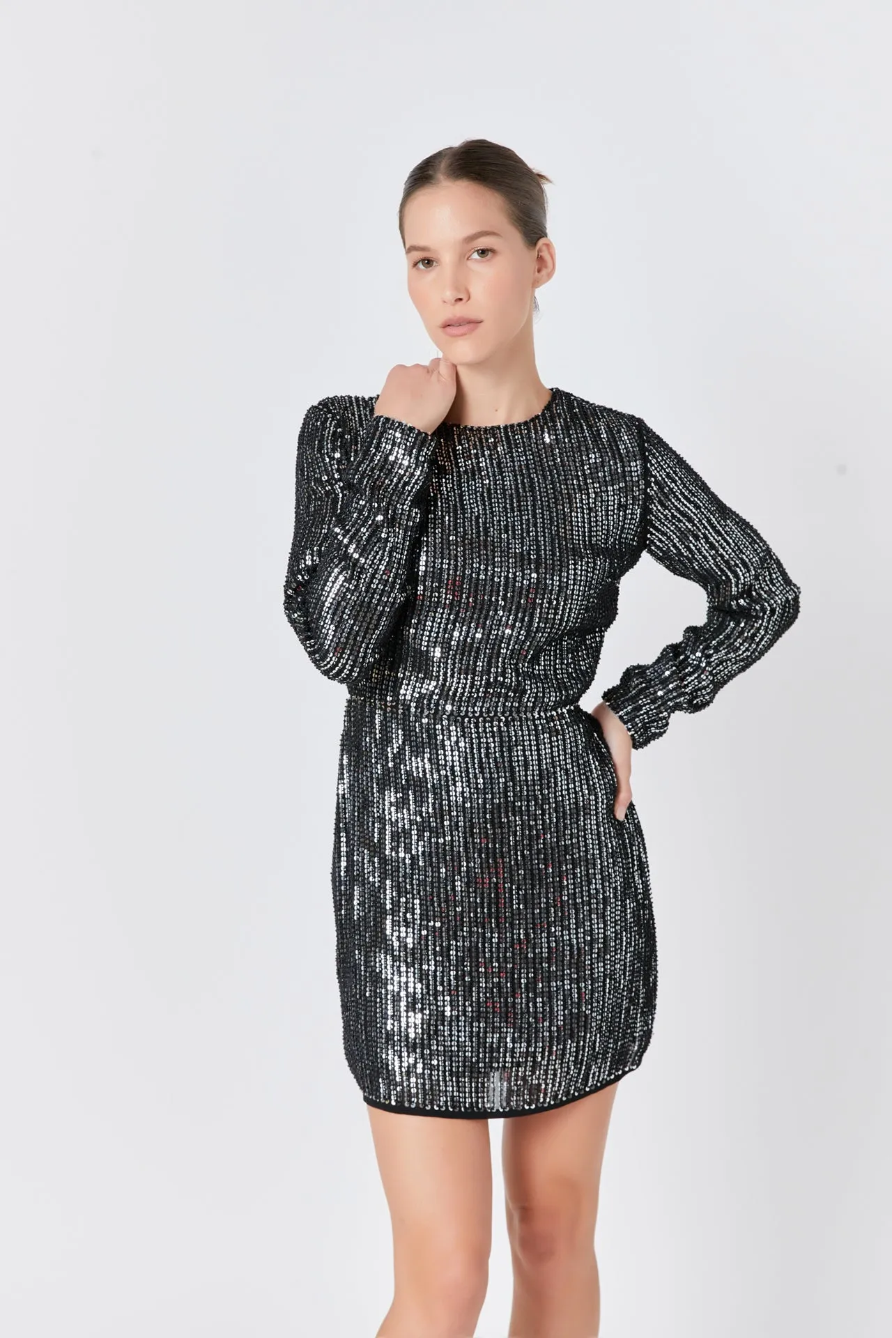 Open Back Sequin Dress