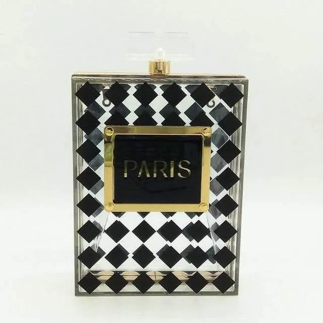 Paris-Women Clutches Purse Perfume Bottle