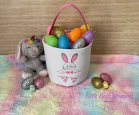 Pink Easter Basket Bunny Bags / Bucket x 1 pc