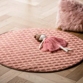 Quilted Cotton Playmat - Dusty Pink