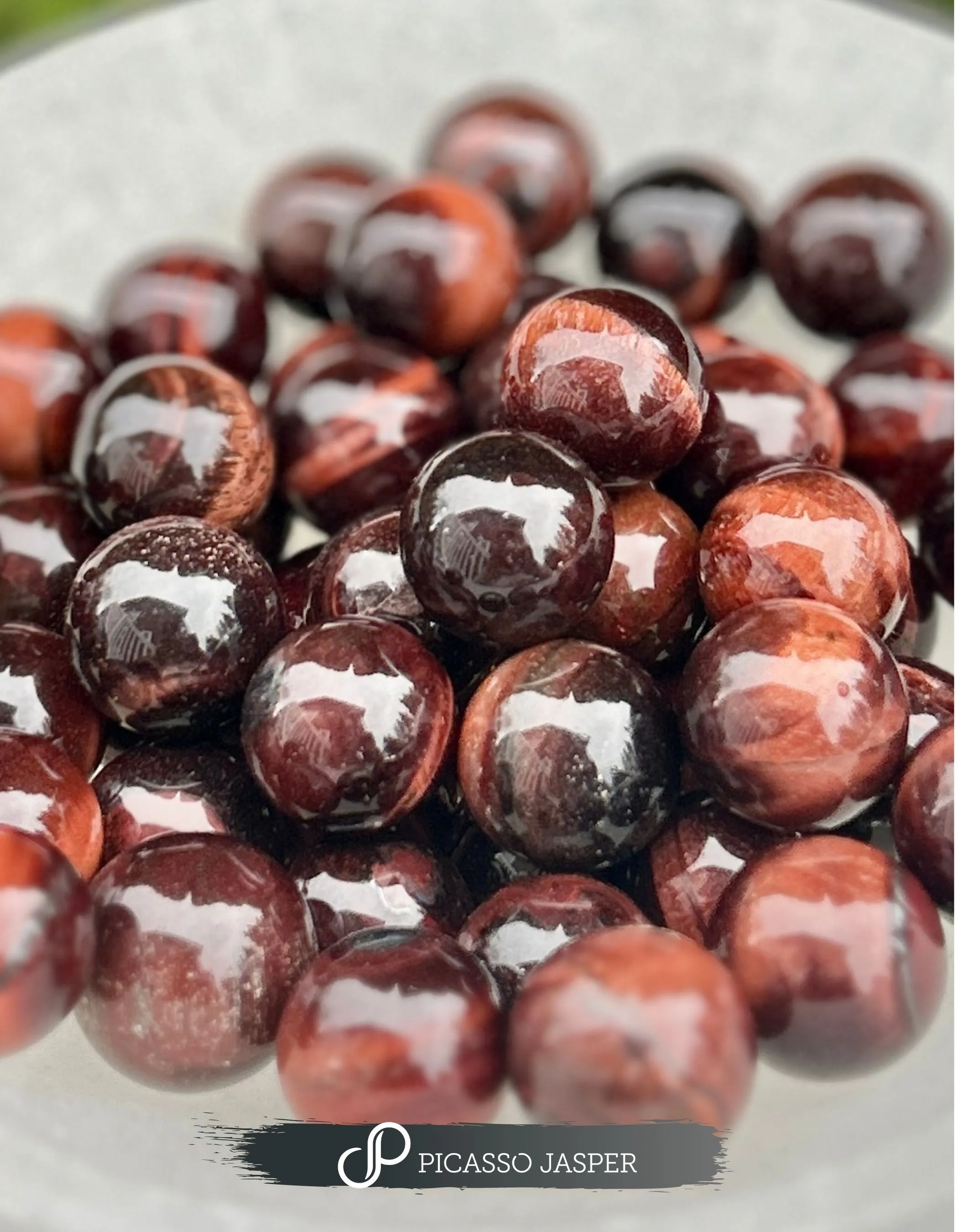 Red or Golden Tiger Eye, Mini Sphere Crystal - Prosperity, Courage, Strength   Protection