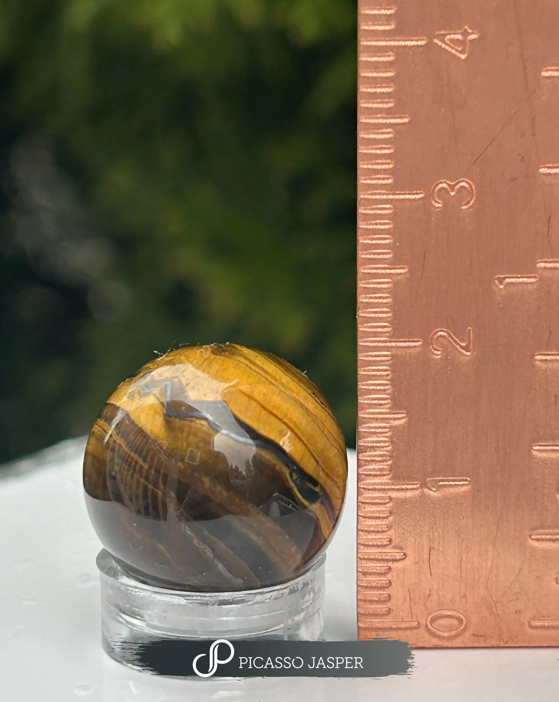 Red or Golden Tiger Eye, Mini Sphere Crystal - Prosperity, Courage, Strength   Protection