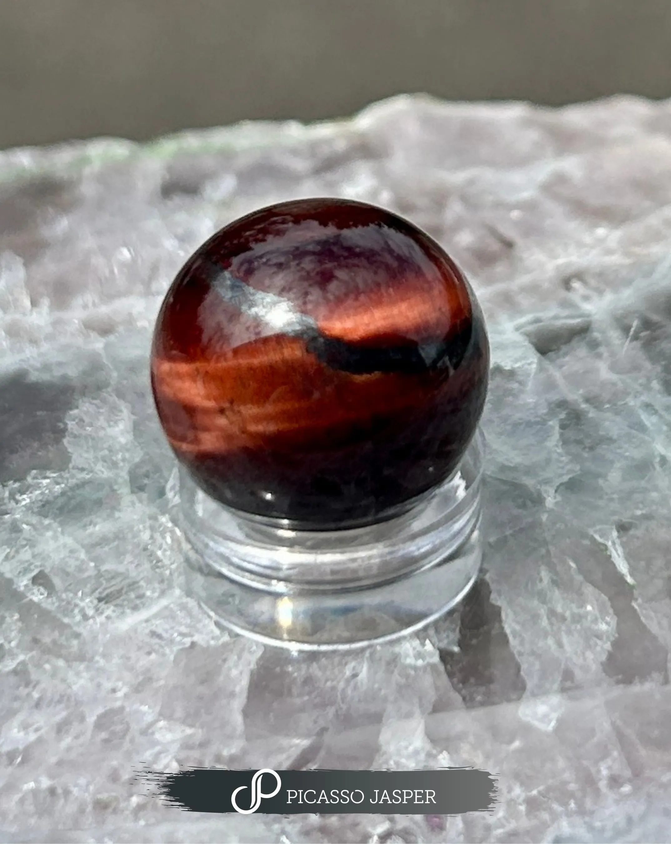 Red or Golden Tiger Eye, Mini Sphere Crystal - Prosperity, Courage, Strength   Protection