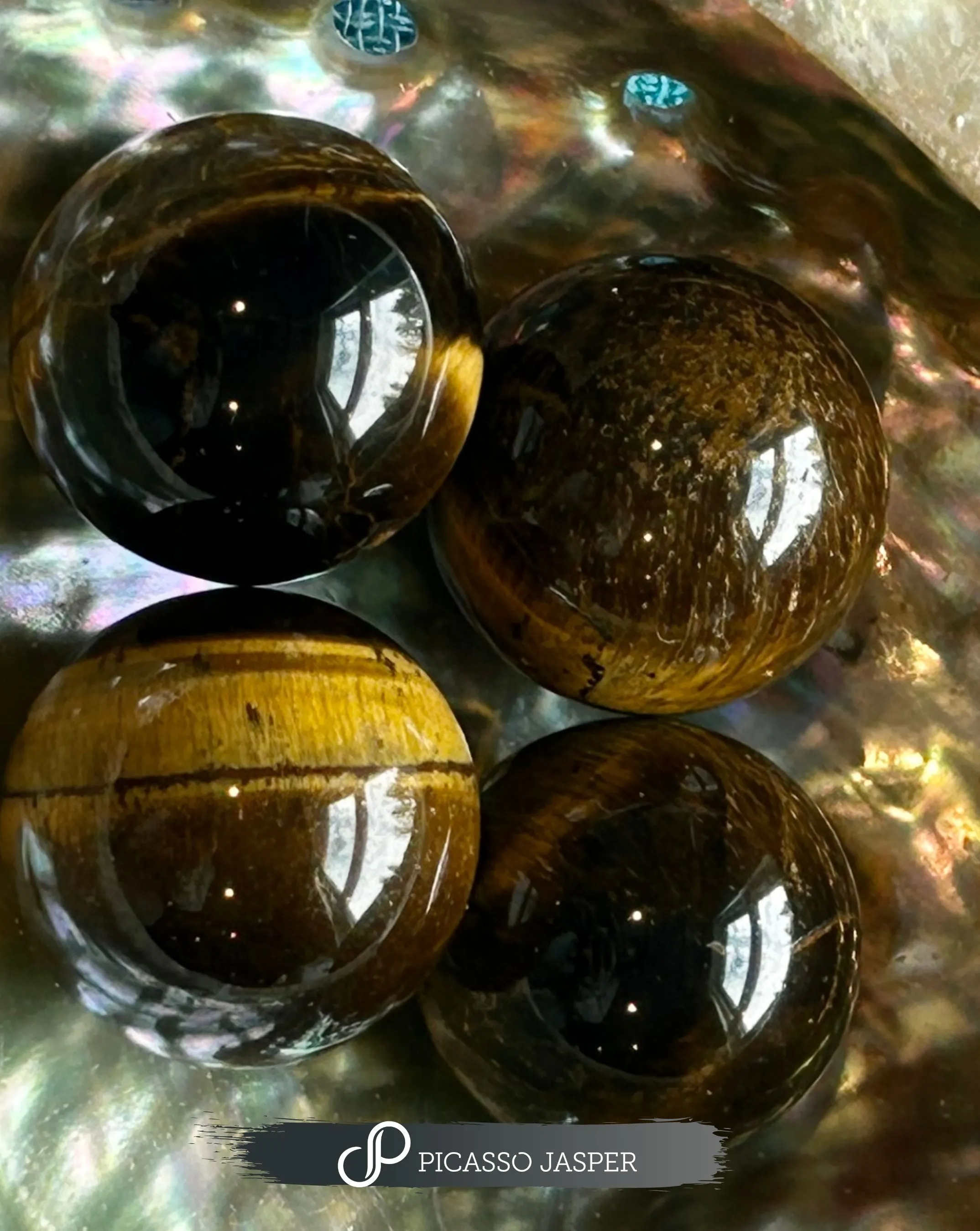 Red or Golden Tiger Eye, Mini Sphere Crystal - Prosperity, Courage, Strength   Protection