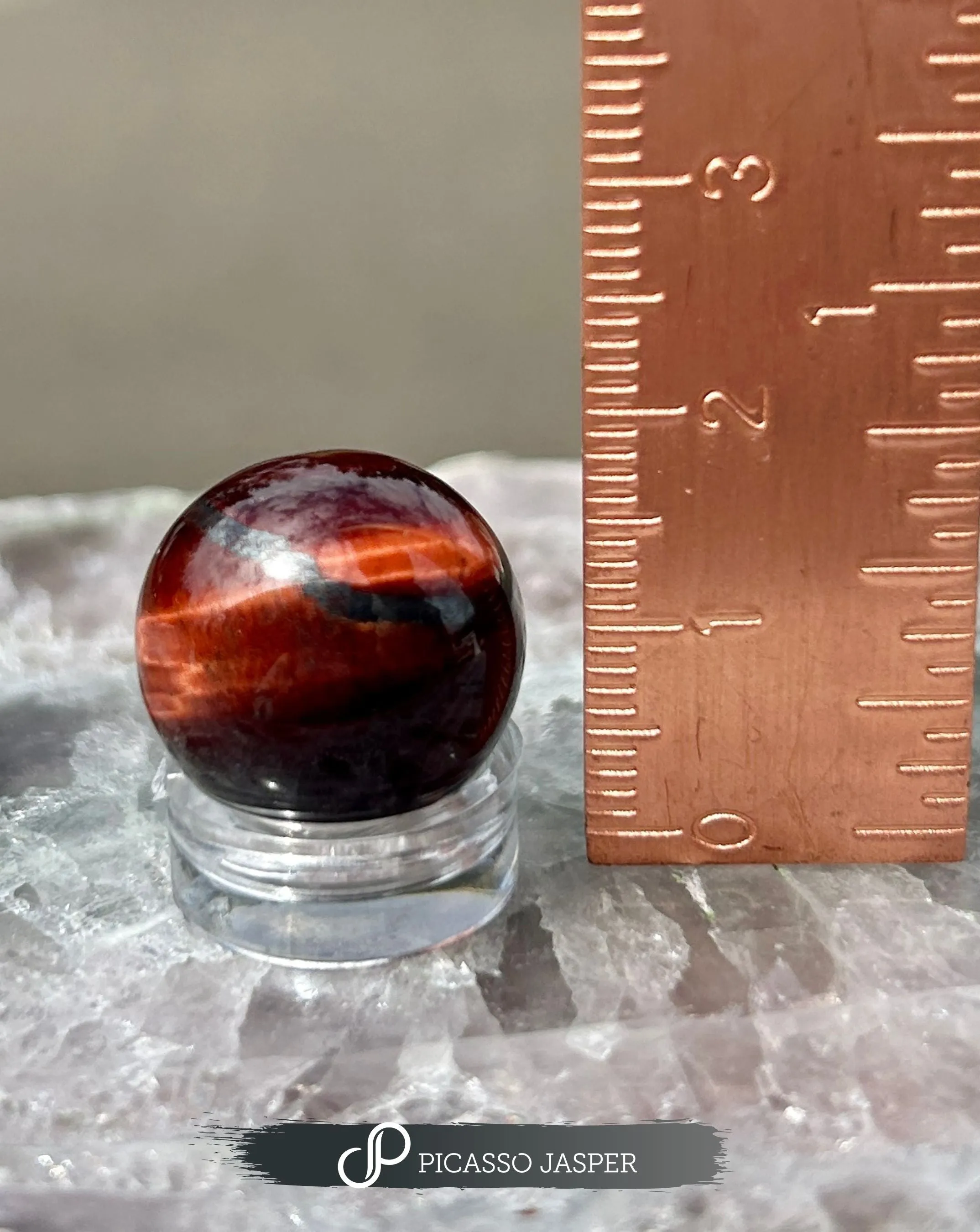 Red or Golden Tiger Eye, Mini Sphere Crystal - Prosperity, Courage, Strength   Protection
