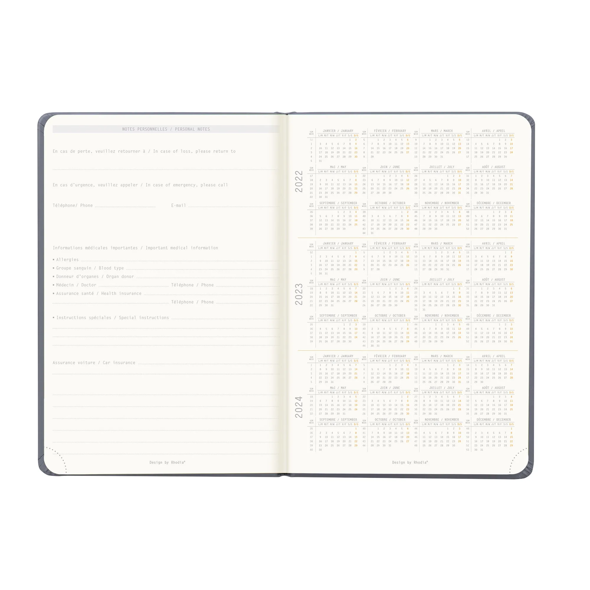 Rhodia Webplanner A6 Weekly Planner 2025