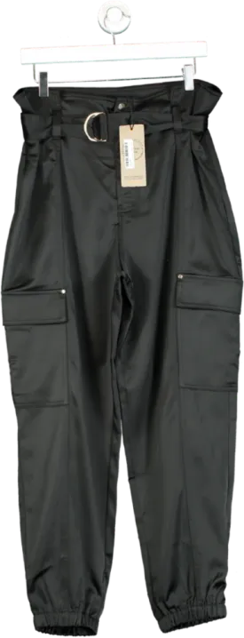 River Island Black CASL Cargo Trousers UK 14