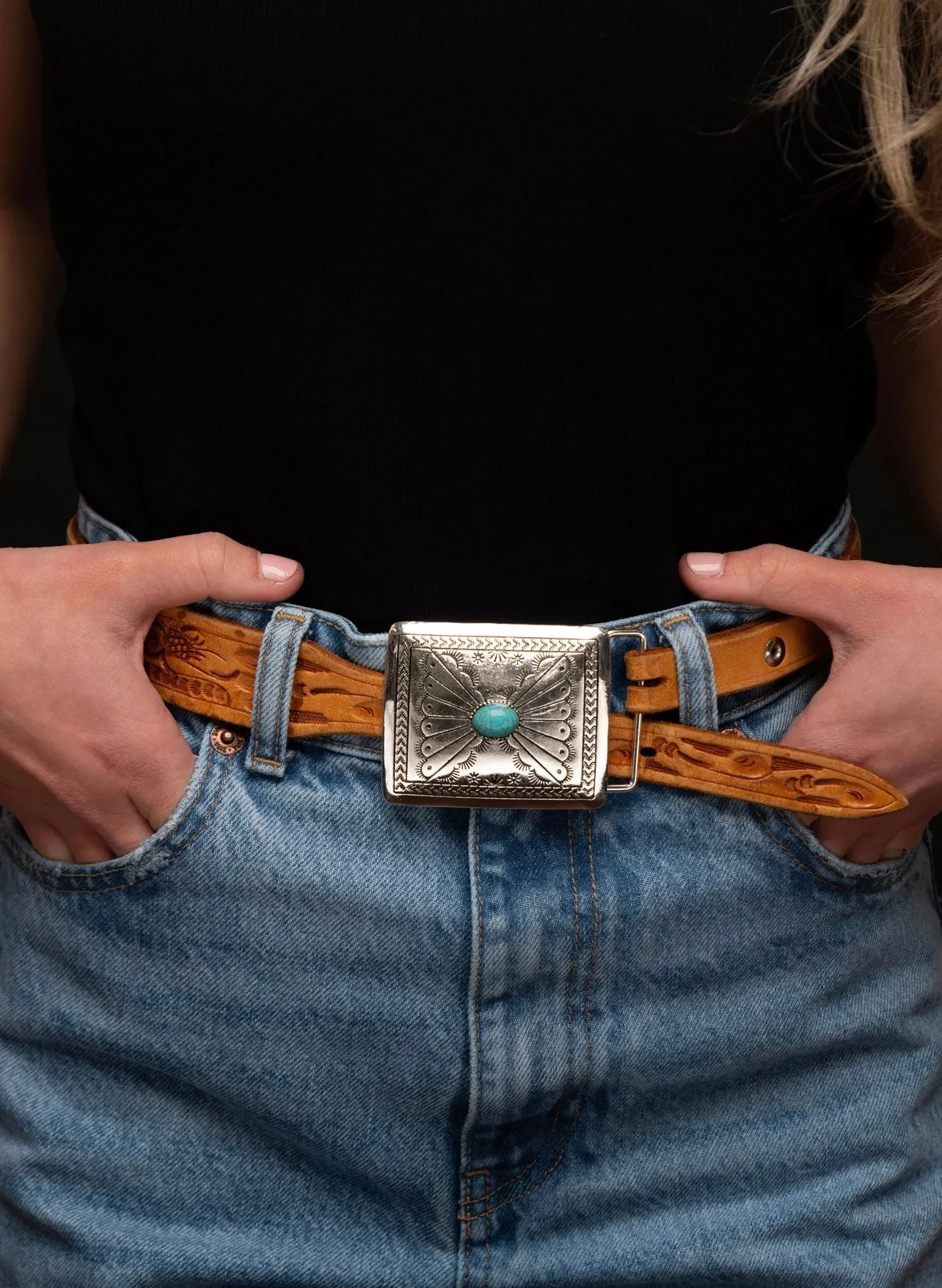 Small Silver Rectangle Buckle
