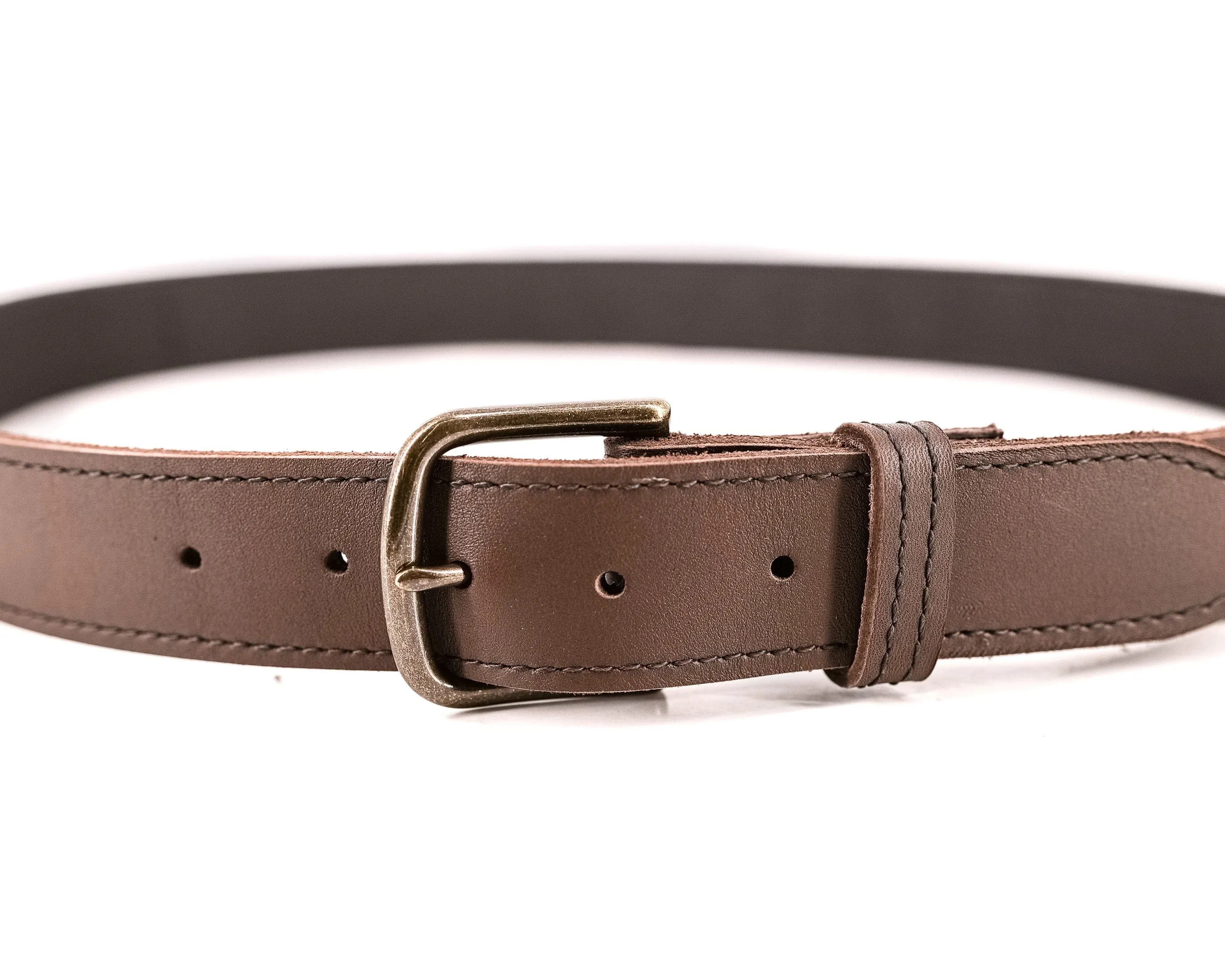 Smooth Mocha Leather Belt