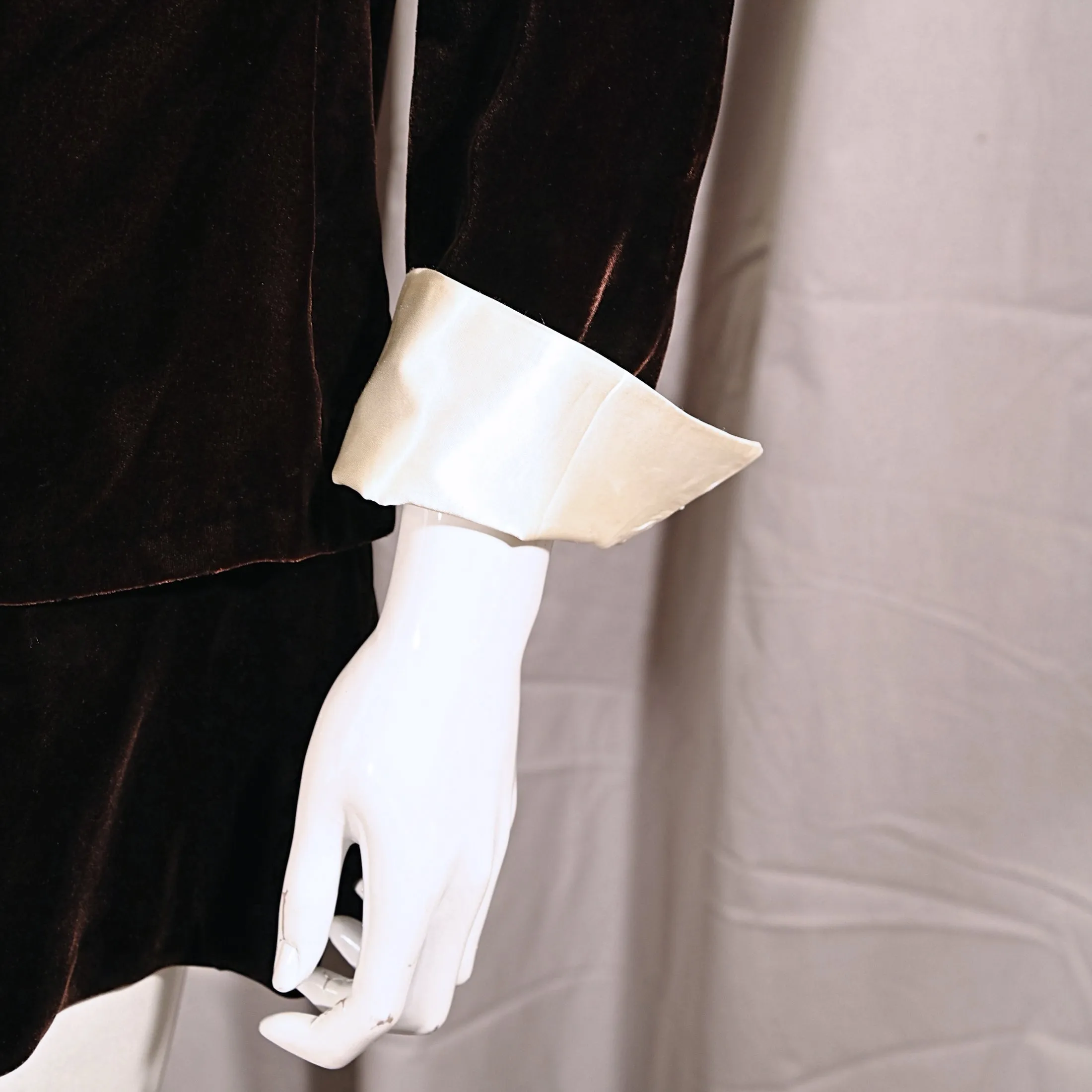 SOLD Vintage 60s Mod Brown Velvet Micro Mini Dress, Toni California S