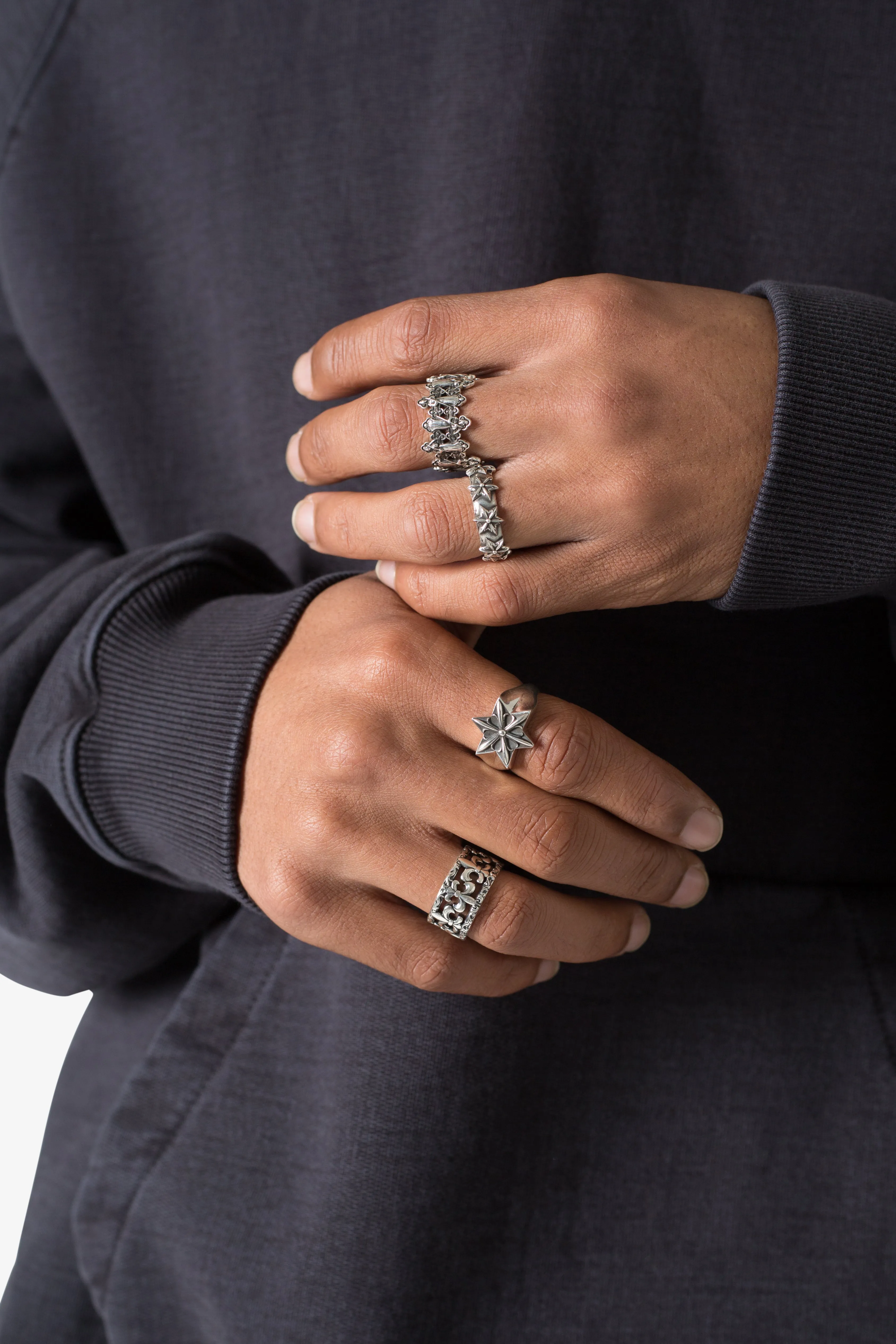 Star Sterling Silver Ring - SIlver