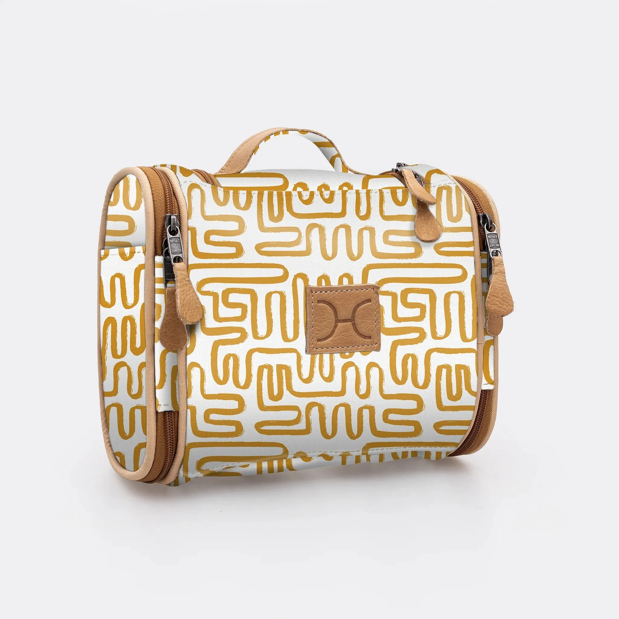 Thandana Laminated Fabric Compact Travel Vanity Bag
