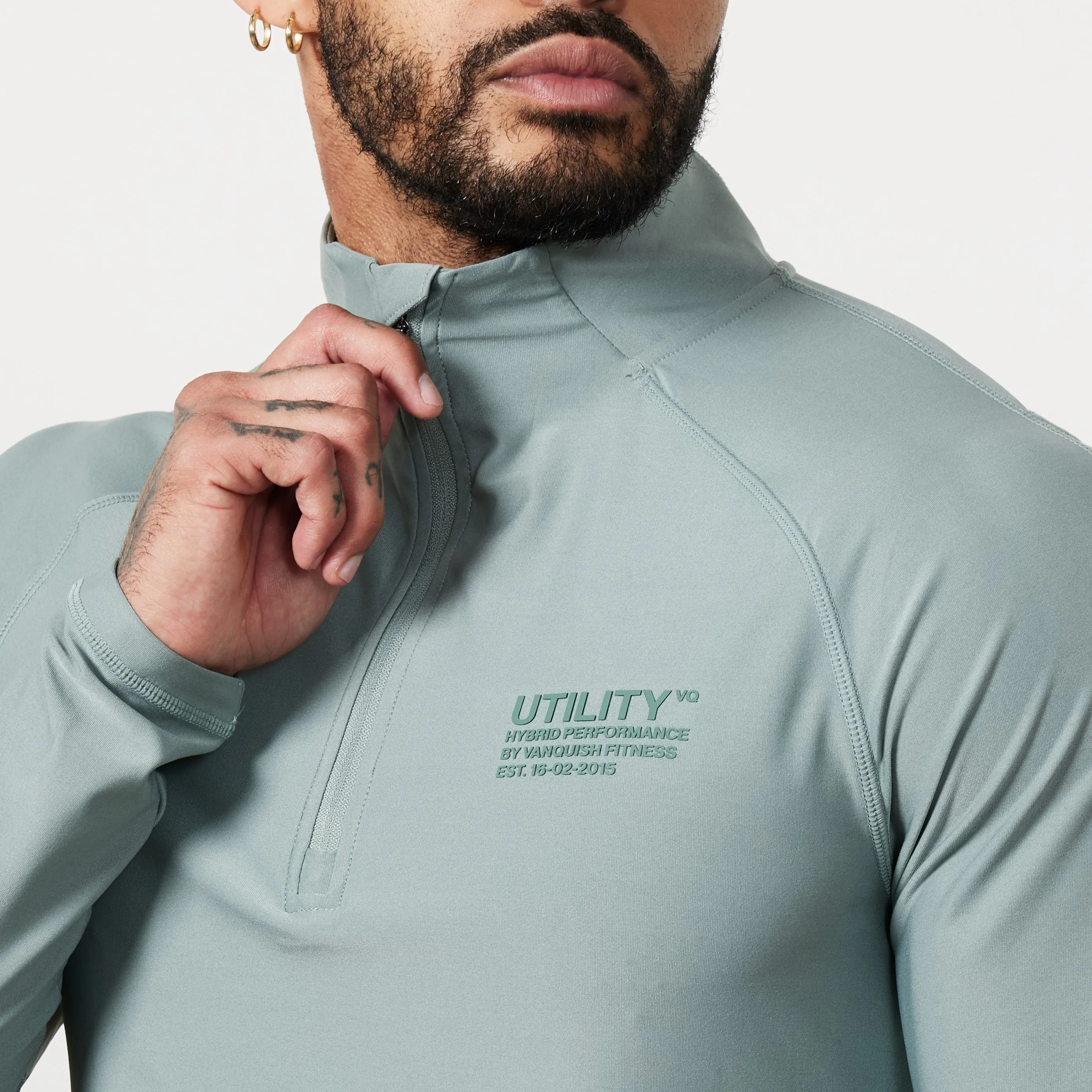 Vanquish Utility Frost Green 1/4 Zip Training Top
